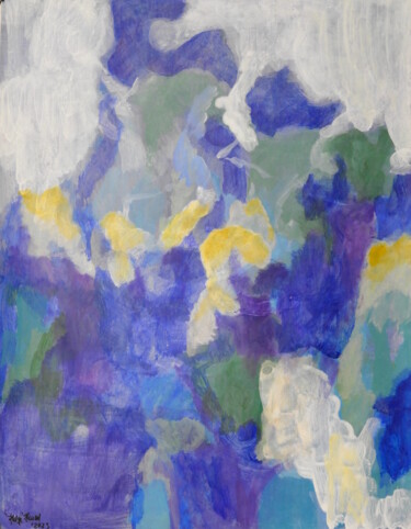 Картина под названием "Blue Period No. 4" - Helge Hensel, Подлинное произведение искусства, Акрил