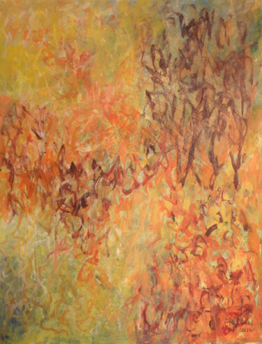 Pittura intitolato "Orange Move" da Helge Hensel, Opera d'arte originale, Acrilico