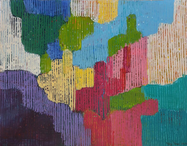 Malerei mit dem Titel "Structures # 8" von Helge Hensel, Original-Kunstwerk, Acryl