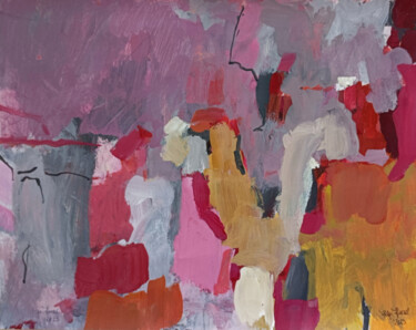 Malerei mit dem Titel "Coloured Grey (Red…" von Helge Hensel, Original-Kunstwerk, Acryl