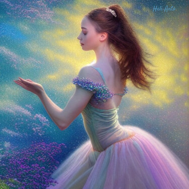 Digitale Kunst mit dem Titel "AI ballerina 2" von Heli Anton, Original-Kunstwerk, Digitale Malerei