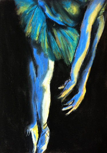 Drawing titled "Ballet" by Helia Tayebi, Original Artwork, Pastel