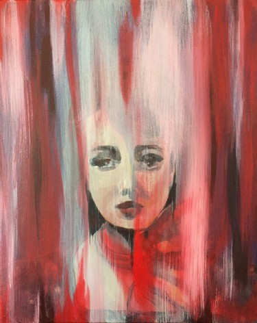 Schilderij getiteld "Bloody Mary" door Helia Tayebi, Origineel Kunstwerk, Olie