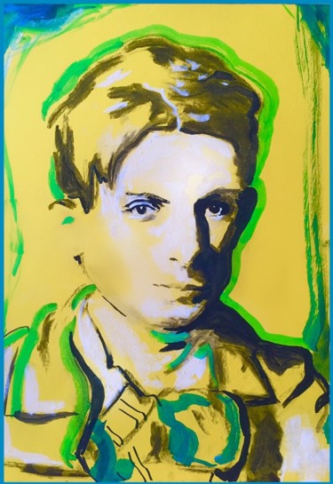 Tekening getiteld "Portrait of Pablo P…" door Helia Tayebi, Origineel Kunstwerk, Inkt