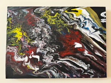 Painting titled "Red Feelings" by Helios Abazi, Original Artwork, Acrylic