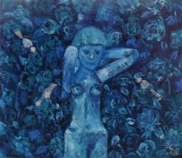 Картина под названием "Сад" - Елена Романенко, Подлинное произведение искусства