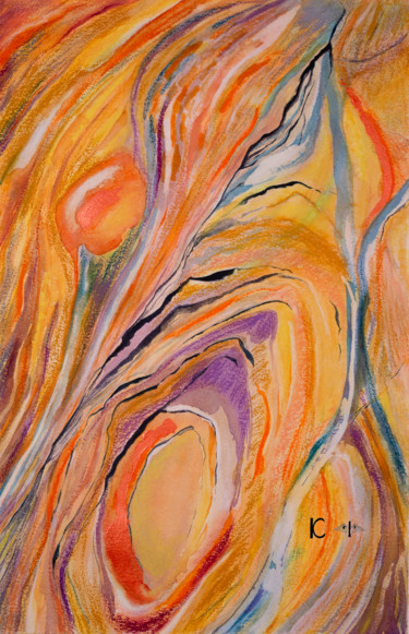 EARTH 01 Painting titled "EARTH 01" by Ic Raccoon, Original Art, Pastel