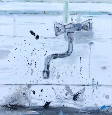 Peinture intitulée "Lave-toi les mains…" par Frédérique Cretin (Fé), Œuvre d'art originale, Huile