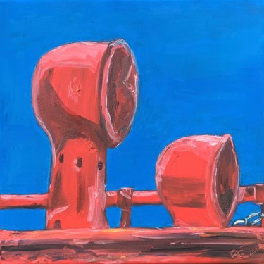 "Épaves rouges" başlıklı Tablo Frédérique Cretin (Fé) tarafından, Orijinal sanat, Petrol