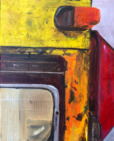 "Camion: détail" başlıklı Tablo Frédérique Cretin (Fé) tarafından, Orijinal sanat, Petrol