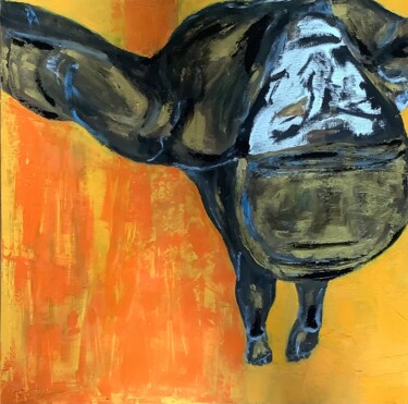 Peinture intitulée "Le saut" par Frédérique Cretin (Fé), Œuvre d'art originale, Huile