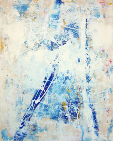 Картина под названием "Pays blanc" - Helmut Pfeiffer, Подлинное произведение искусства, Акрил Установлен на Деревянная рама…