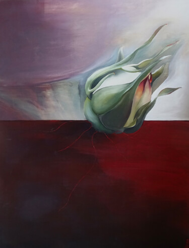 Peinture intitulée "Corolle N°3" par Héloïse Bonin, Œuvre d'art originale, Acrylique Monté sur Panneau de bois