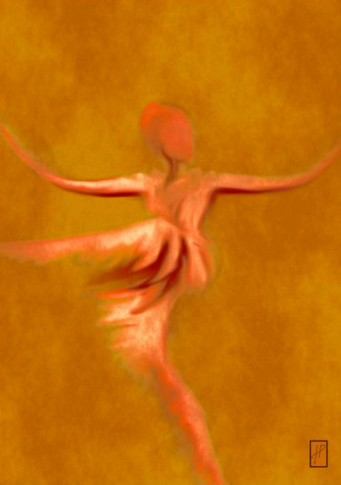 Digital Arts titled "SAFRAN SAFFRON  AZA…" by Hélène Patris, Original Artwork, Digital Painting