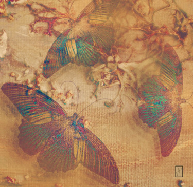 Arts numériques intitulée "Papillons 4  Butter…" par Hélène Patris, Œuvre d'art originale, Peinture numérique