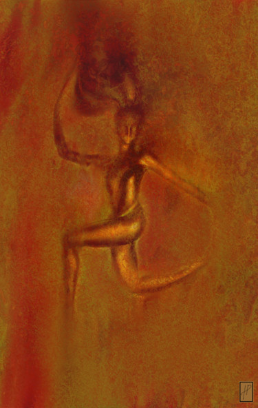 Digitale Kunst mit dem Titel "DANSEUSE  DANCING W…" von Hélène Patris, Original-Kunstwerk, Digitale Malerei