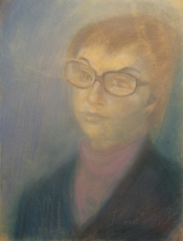 Painting titled "Таня Хараш" by Moshe Hemain, Original Artwork, Pastel
