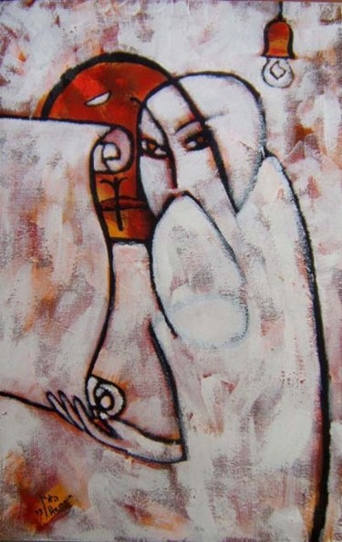 Картина под названием "Свиток-Scroll" - Moshe Hemain, Подлинное произведение искусства, Другой