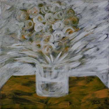 Картина под названием "Букет- Bouquet" - Moshe Hemain, Подлинное произведение искусства, Масло