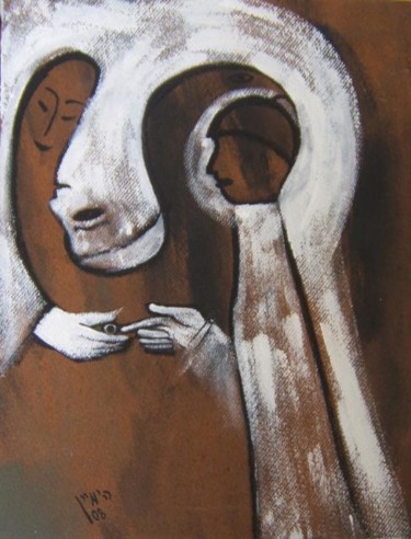 Картина под названием "Обручальное кольцо-…" - Moshe Hemain, Подлинное произведение искусства, Другой