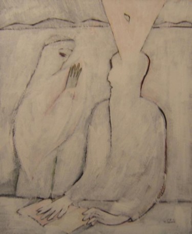 Картина под названием "Раскрытие- Disclosu…" - Moshe Hemain, Подлинное произведение искусства, Масло