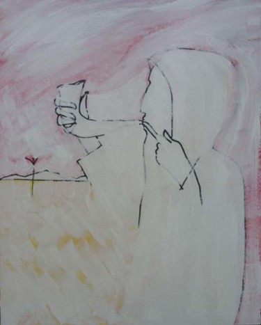 Картина под названием "Трубите в шофар в Н…" - Moshe Hemain, Подлинное произведение искусства, Масло