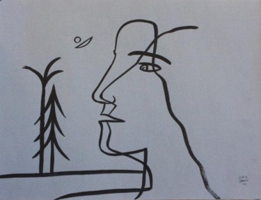 Рисунок под названием "Три пары-Three pairs" - Moshe Hemain, Подлинное произведение искусства