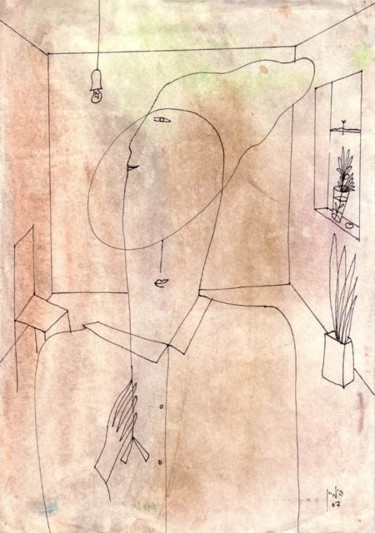 Картина под названием "Ну вот, пришло бодр…" - Moshe Hemain, Подлинное произведение искусства, Другой