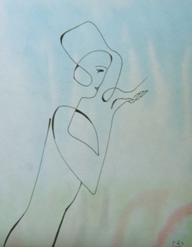 Картина под названием "Роса-Dew" - Moshe Hemain, Подлинное произведение искусства
