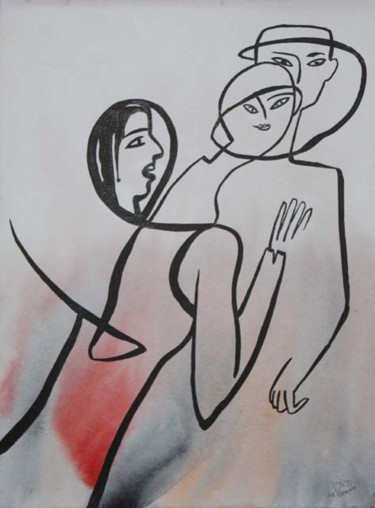 Pintura titulada "Подождите меня, я с…" por Moshe Hemain, Obra de arte original, Oleo