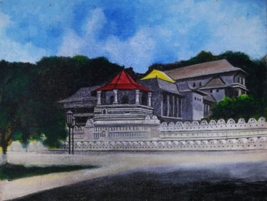 Painting titled "Kingdom of Yesterye…" by Hemantha Warakapitiya, Original Artwork, Acrylic Mounted on Wood Stretcher frame