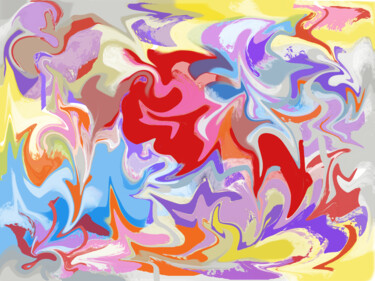 Digitale Kunst mit dem Titel "Color Splash" von Hemu Aggarwal (hyaggarwal), Original-Kunstwerk, Digitale Malerei