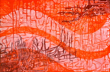 Peinture intitulée "Sixty Shades of Red" par Hemu Aggarwal (hyaggarwal), Œuvre d'art originale, Acrylique