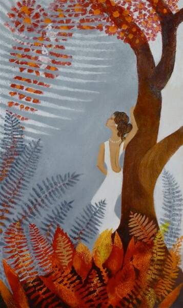 Peinture intitulée "The Love Birds" par Hemu Aggarwal (hyaggarwal), Œuvre d'art originale, Acrylique