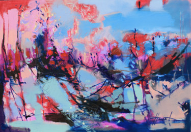 Картина под названием "The smell of lilac" - Henadzy Havartsou, Подлинное произведение искусства, Масло Установлен на Деревя…