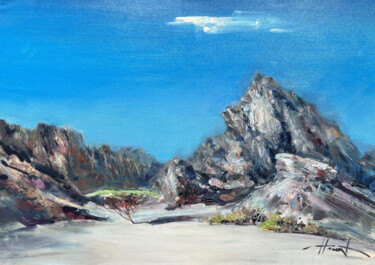 Картина под названием "Desert 4" - Henadzy Havartsou, Подлинное произведение искусства, Масло Установлен на Деревянная рама…