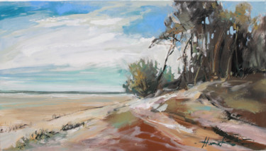 Картина под названием "Baltic wind" - Henadzy Havartsou, Подлинное произведение искусства, Масло Установлен на Деревянная ра…