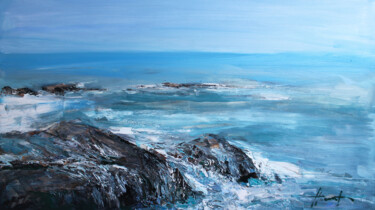 Peinture intitulée "Indian ocean 3" par Henadzy Havartsou, Œuvre d'art originale, Huile Monté sur Châssis en bois