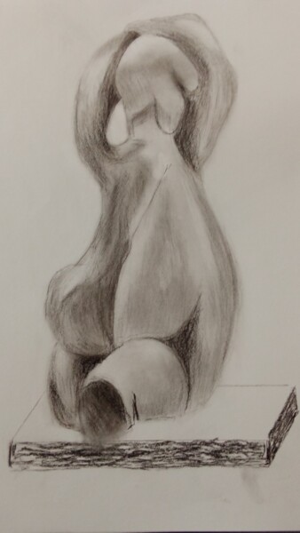 Drawing titled "100922" by Henber, Original Artwork, Charcoal