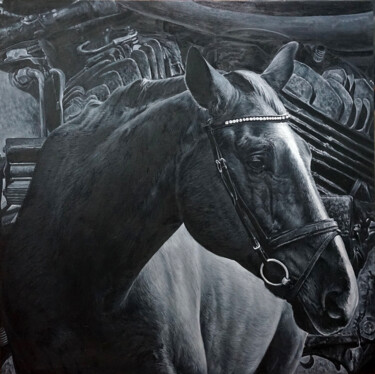 绘画 标题为“马” 由恒 强, 原创艺术品, 油