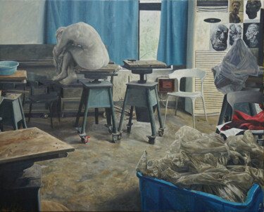 Pittura intitolato "艺术家工作室之七" da Heng Qiang, Opera d'arte originale, Olio