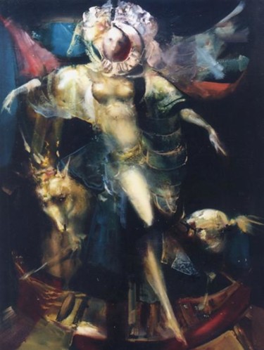 Painting titled "Carussel" by Hengar, Original Artwork