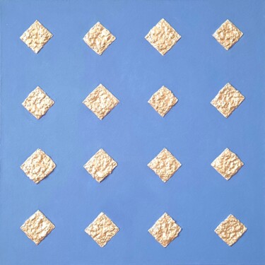 Peinture intitulée "Silver diamonds - o…" par Henk Broeke, Œuvre d'art originale, Acrylique Monté sur Châssis en bois