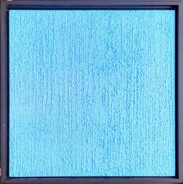 Painting titled "Blue - object 18" by Henk Broeke, Original Artwork, Acrylic Mounted on Wood Panel