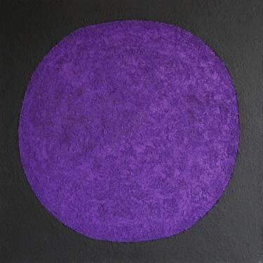 Pintura titulada "Purple on black - n…" por Henk Broeke, Obra de arte original, Acrílico Montado en Bastidor de camilla de m…