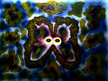 Painting titled "Vlinderogen" by Henk Dekkers, Original Artwork, Acrylic