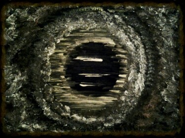 Картина под названием "Het zwarte gat" - Henk Dekkers, Подлинное произведение искусства, Масло