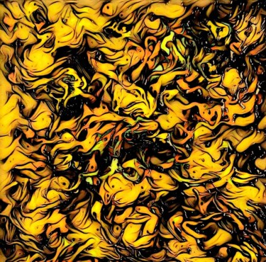 Digital Arts titled "Yellow Twists" by Henk Dekkers, Original Artwork, Digital Photography