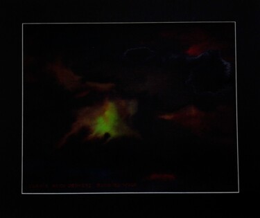 Painting titled "Turquoise licht aan…" by Henk Dekkers, Original Artwork, Ink