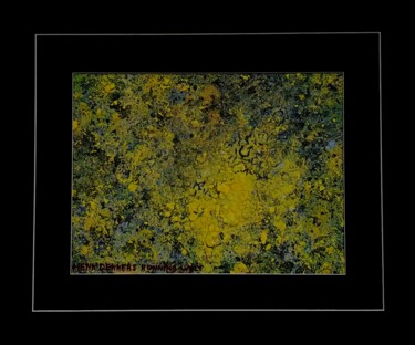 Painting titled "Yellow Planet" by Henk Dekkers, Original Artwork, Acrylic